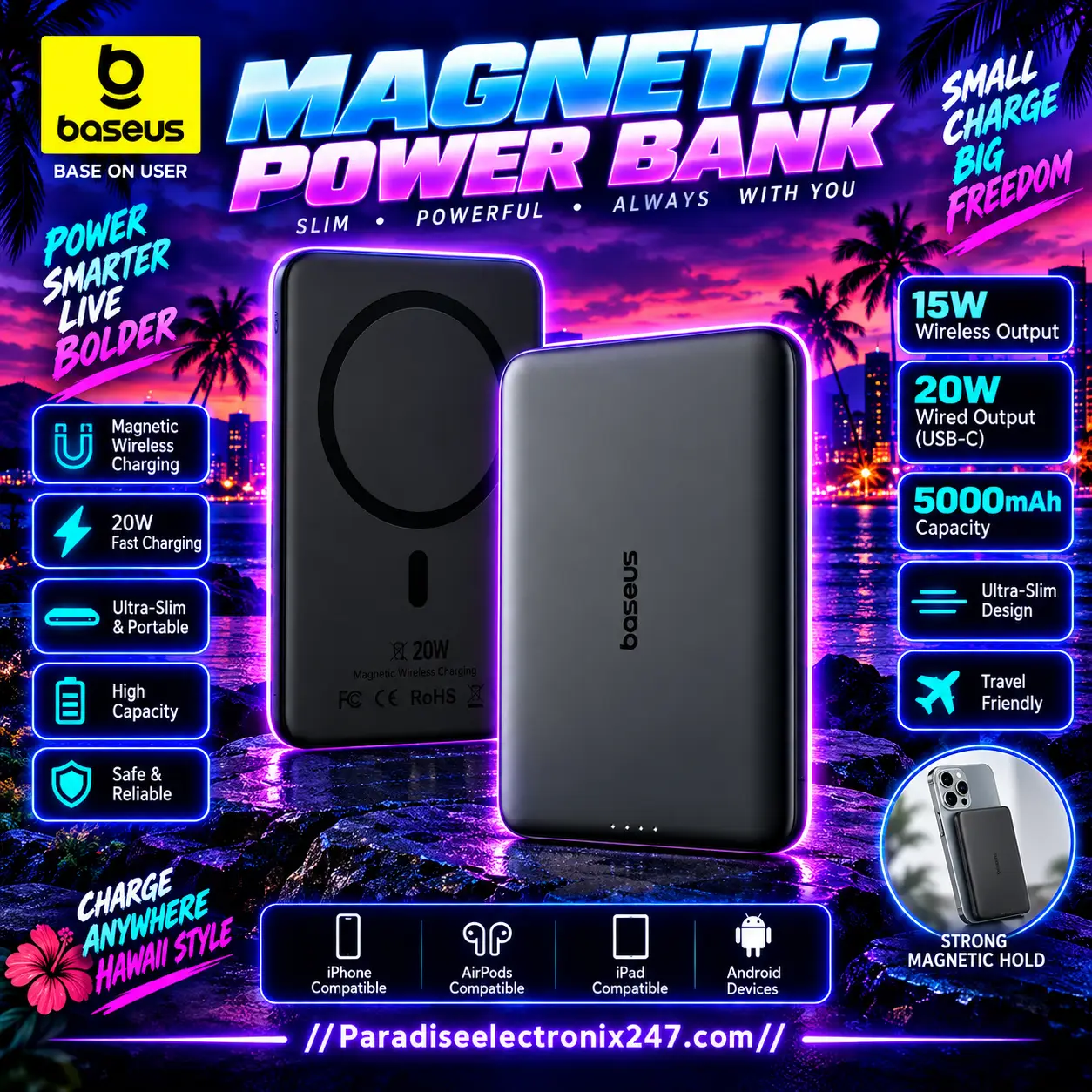 Baseus 5000mAh Magnetic Power Bank - Image 1