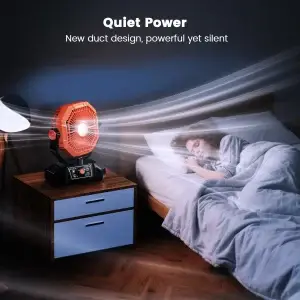 20000mAh Camping Fan with LED Lantern 8 Speed Desk Fan with Remote Portable Outdoor Fan with Hook for Tent Power Outages Jobsite - Thumbnail Image 4