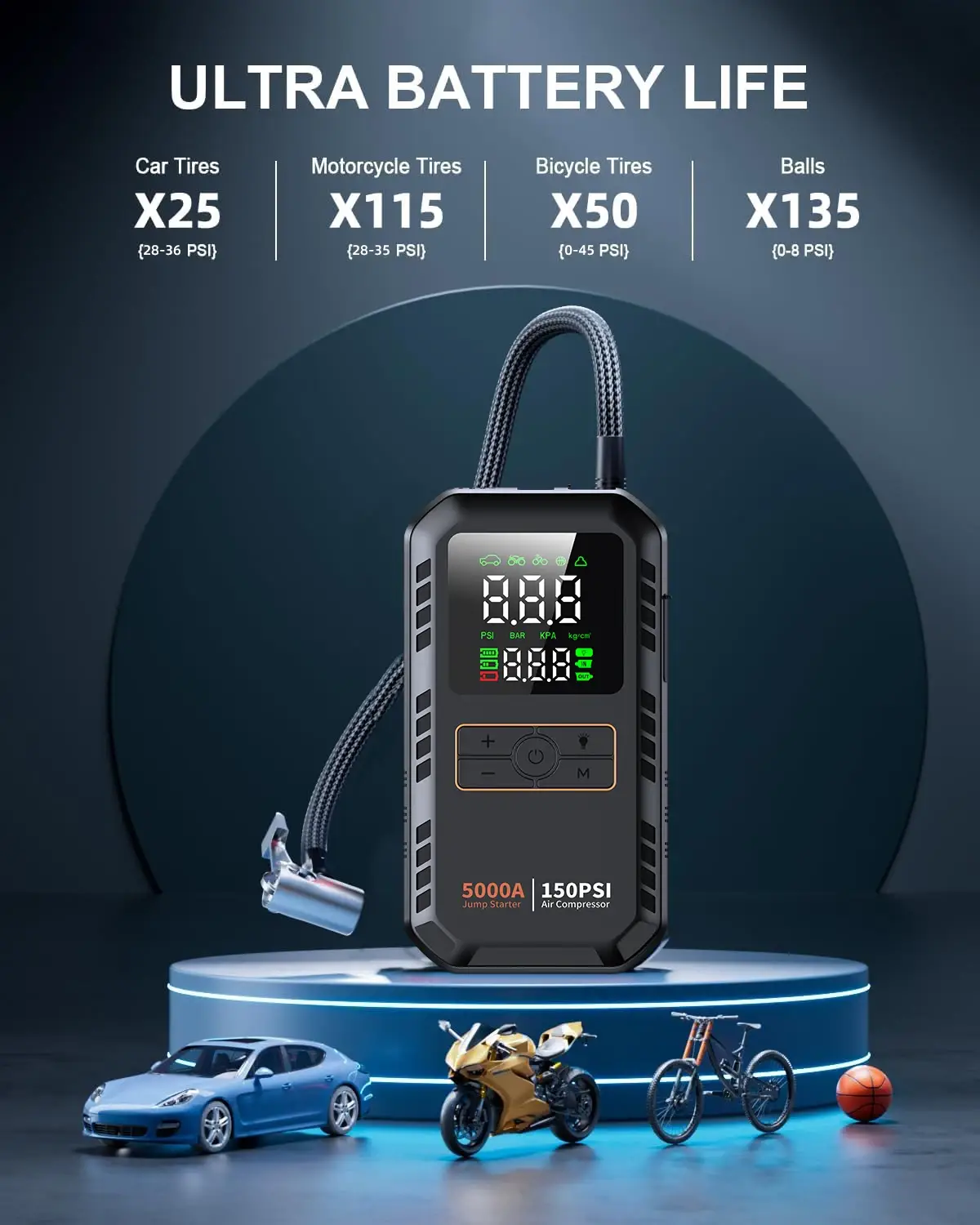 4-in-1 Portable Car Jump Starter - Image 5