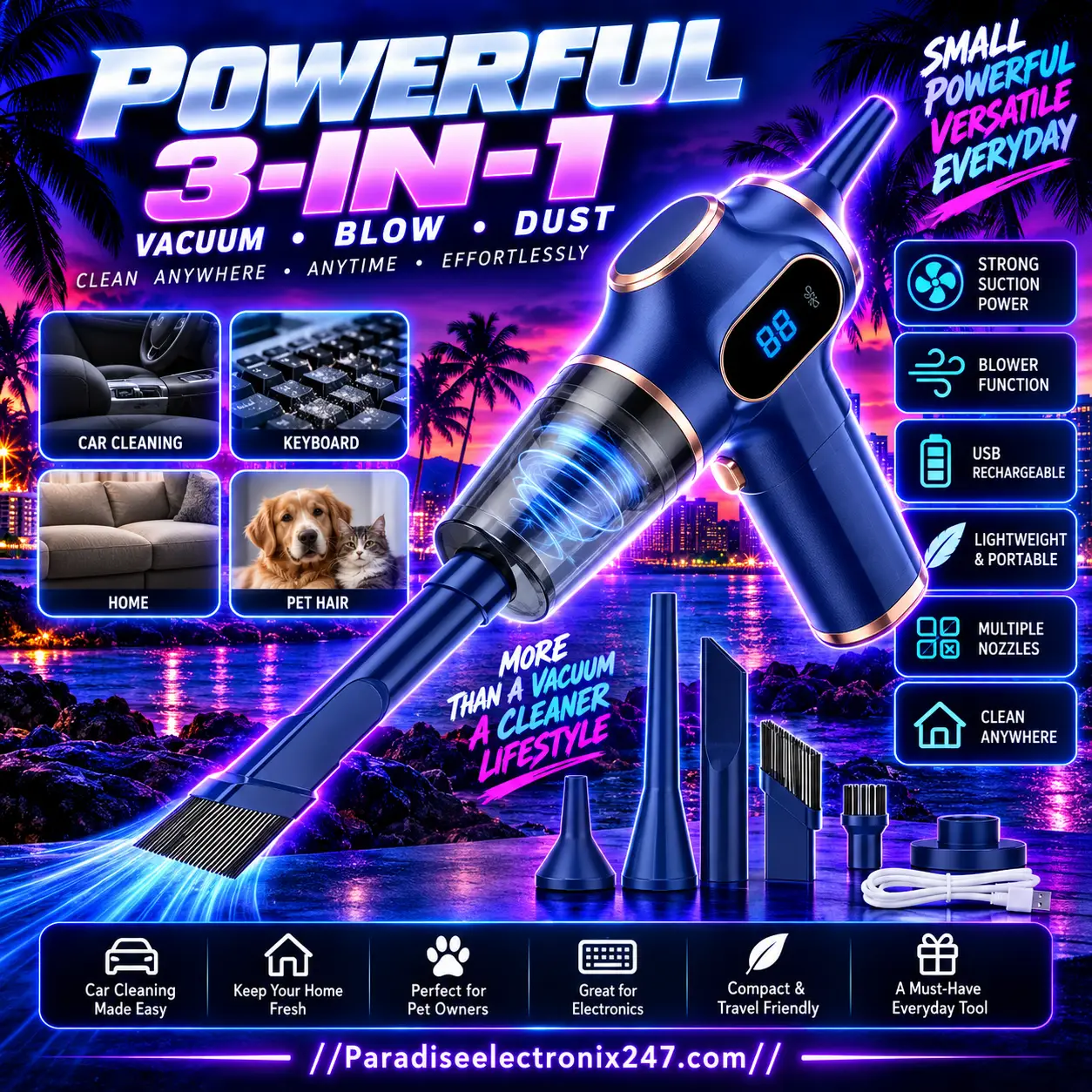 Wireless Mini Car Vacuum Cleaner - Image 1